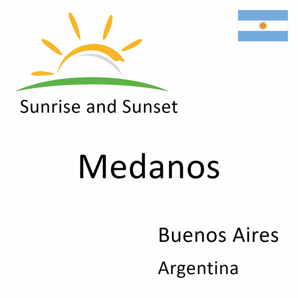 Sunrise and sunset times for Medanos, Buenos Aires, Argentina