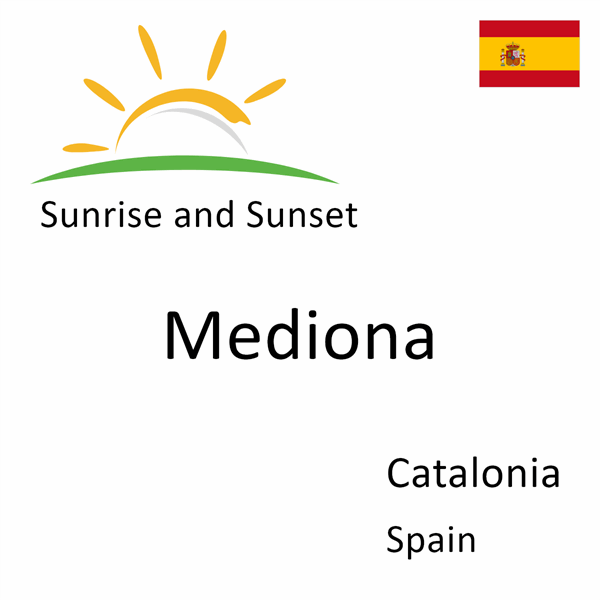 Sunrise and sunset times for Mediona, Catalonia, Spain