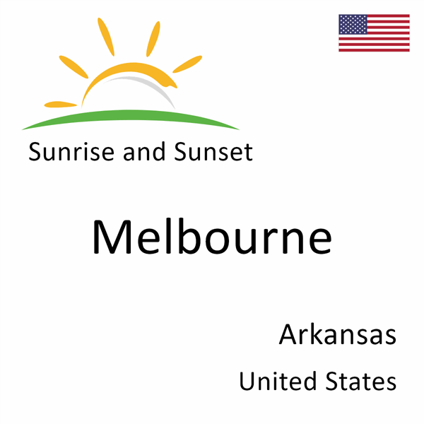 Sunrise and sunset times for Melbourne, Arkansas, United States