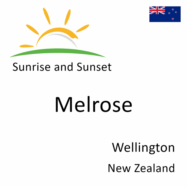 Sunrise and sunset times for Melrose, Wellington, New Zealand