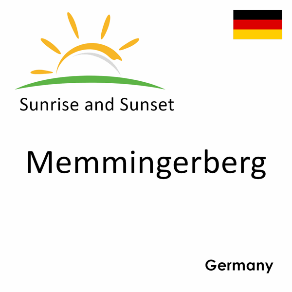 Sunrise and sunset times for Memmingerberg, Germany