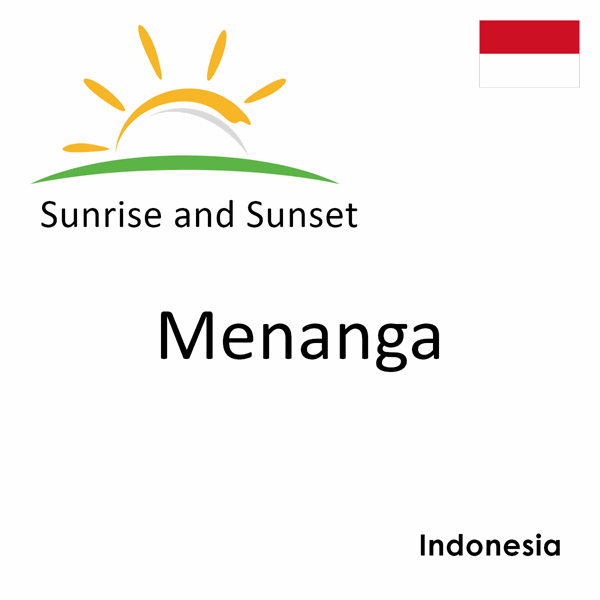 Sunrise and sunset times for Menanga, Indonesia