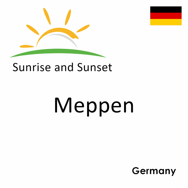 Sunrise and sunset times for Meppen, Germany