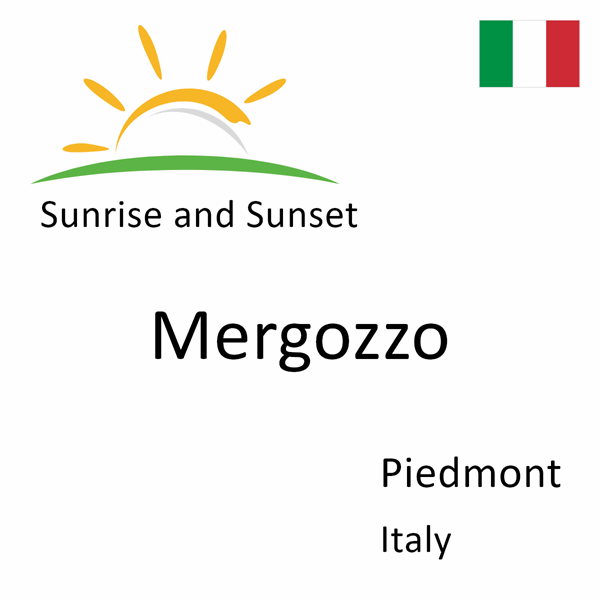 Sunrise and sunset times for Mergozzo, Piedmont, Italy