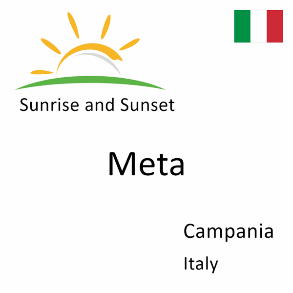 Sunrise and sunset times for Meta, Campania, Italy