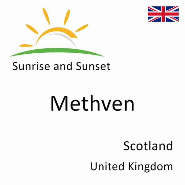 Sunrise and sunset times for Methven, Scotland, United Kingdom