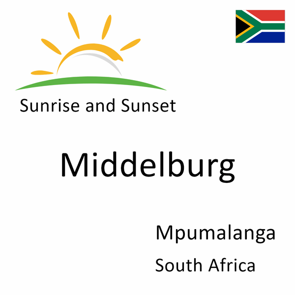 Sunrise and sunset times for Middelburg, Mpumalanga, South Africa