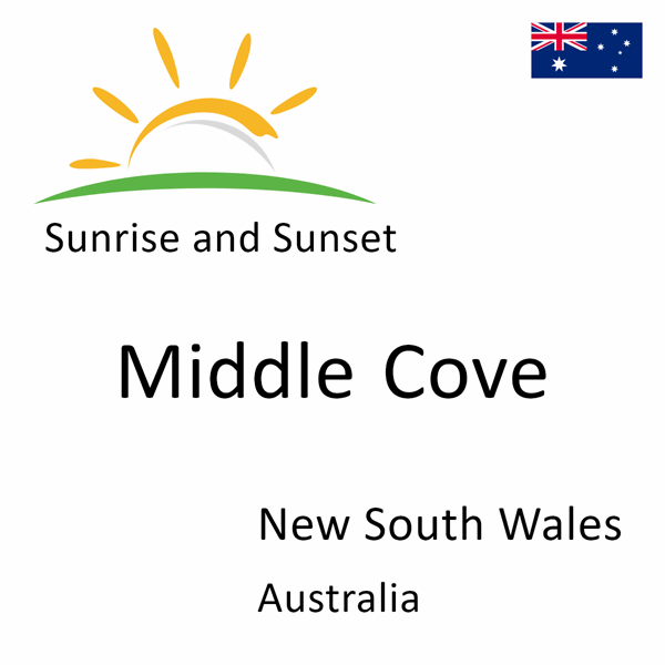 Sunrise and sunset times for Middle Cove, New South Wales, Australia