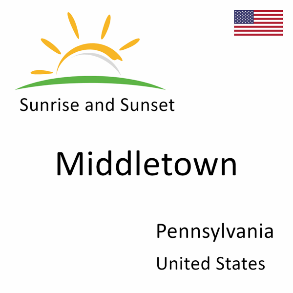 Sunrise and sunset times for Middletown, Pennsylvania, United States