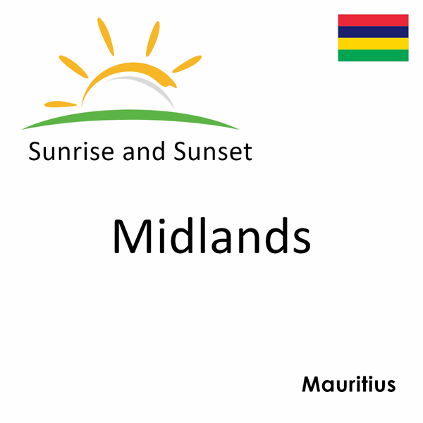 Sunrise and sunset times for Midlands, Mauritius