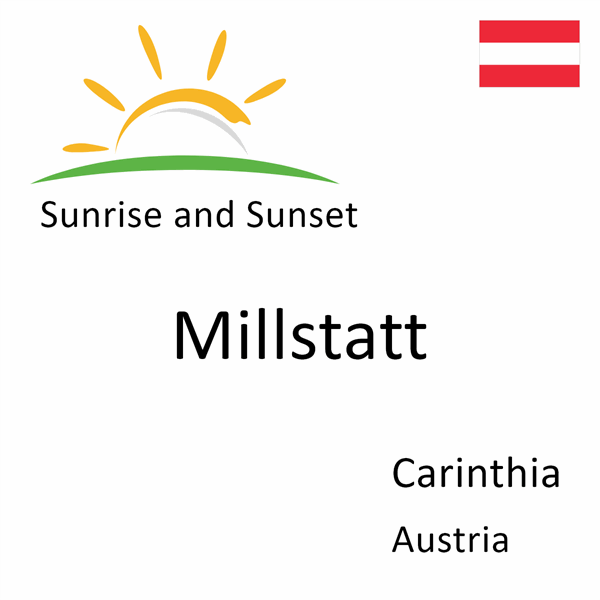 Sunrise and sunset times for Millstatt, Carinthia, Austria