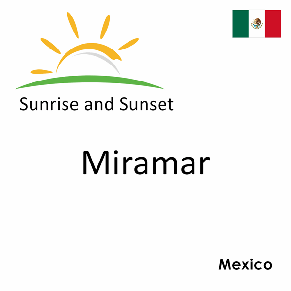 Sunrise and sunset times for Miramar, Mexico