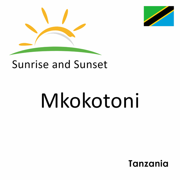 Sunrise and sunset times for Mkokotoni, Tanzania