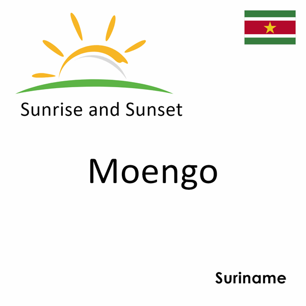 Sunrise and sunset times for Moengo, Suriname