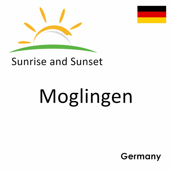 Sunrise and sunset times for Moglingen, Germany