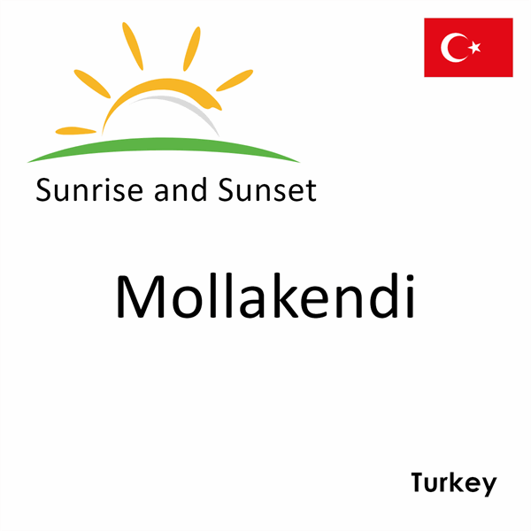 Sunrise and sunset times for Mollakendi, Turkey