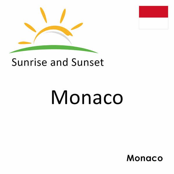 Sunrise and sunset times for Monaco, Monaco