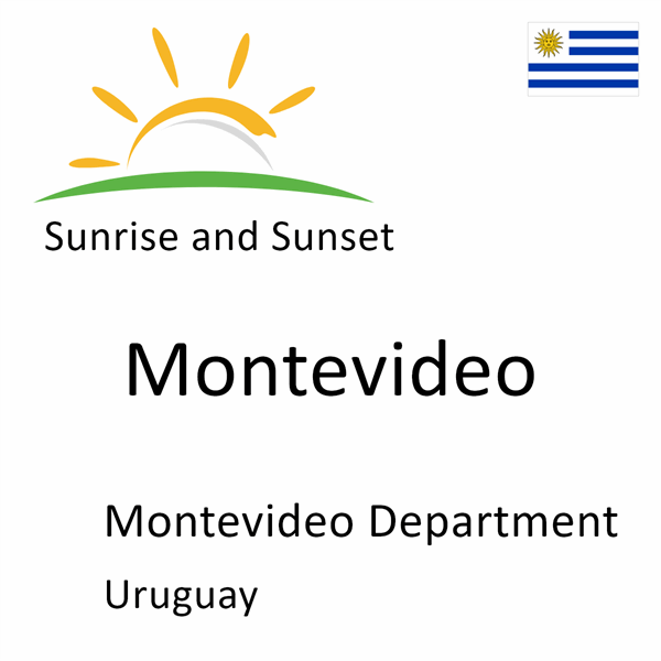 Sunrise and sunset times for Montevideo, Montevideo Department, Uruguay