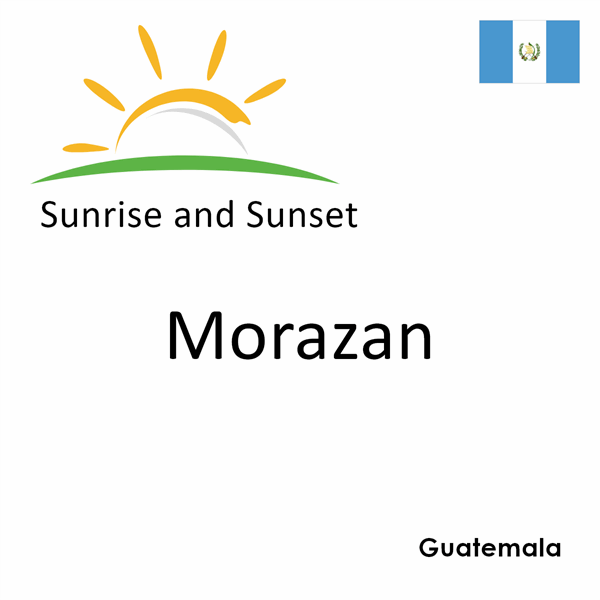 Sunrise and sunset times for Morazan, Guatemala