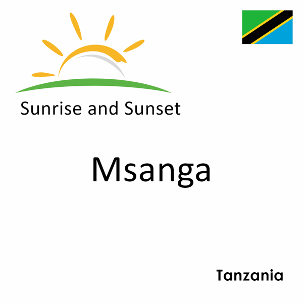 Sunrise and sunset times for Msanga, Tanzania