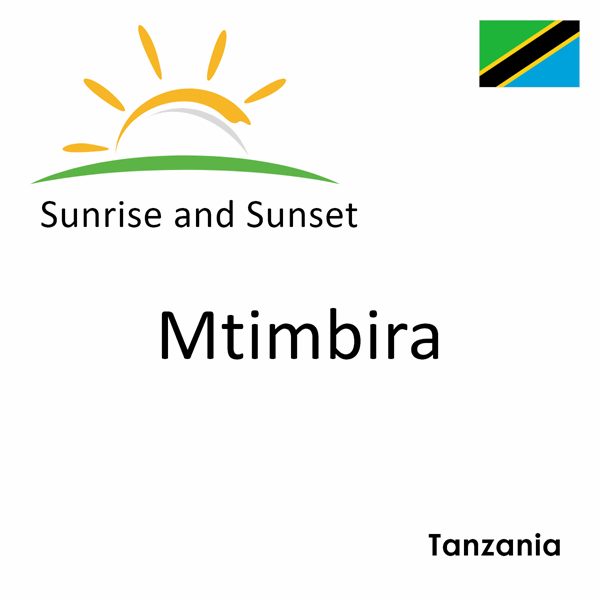 Sunrise and sunset times for Mtimbira, Tanzania