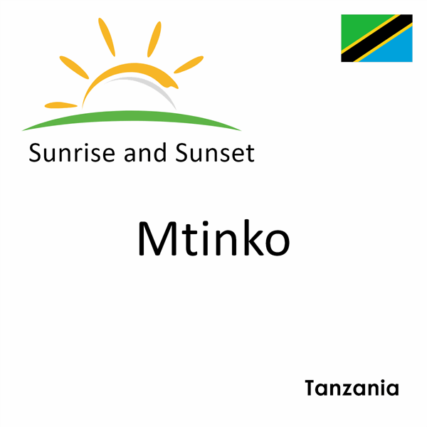 Sunrise and sunset times for Mtinko, Tanzania