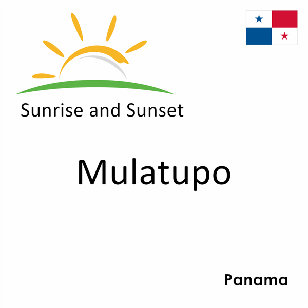 Sunrise and sunset times for Mulatupo, Panama