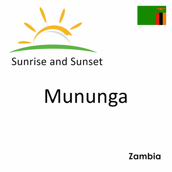 Sunrise and sunset times for Mununga, Zambia