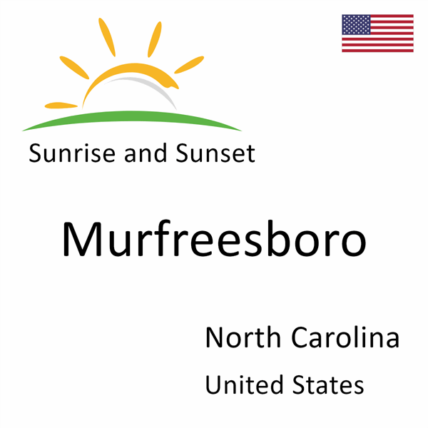 Sunrise and sunset times for Murfreesboro, North Carolina, United States