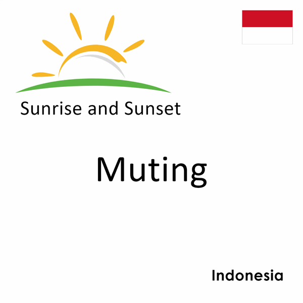 Sunrise and sunset times for Muting, Indonesia