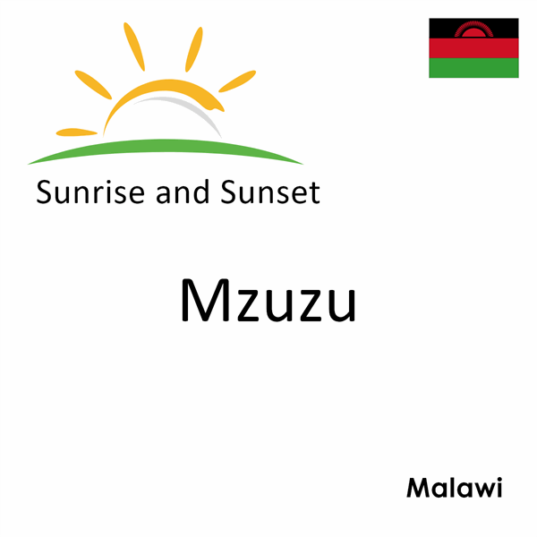 Sunrise and sunset times for Mzuzu, Malawi