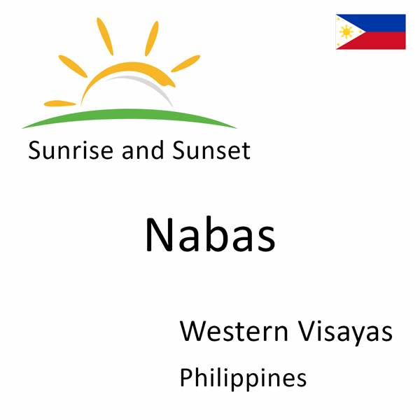 Sunrise and sunset times for Nabas, Western Visayas, Philippines