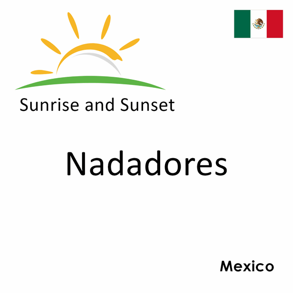 Sunrise and sunset times for Nadadores, Mexico