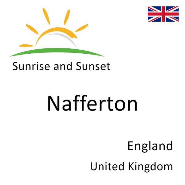 Sunrise and sunset times for Nafferton, England, United Kingdom