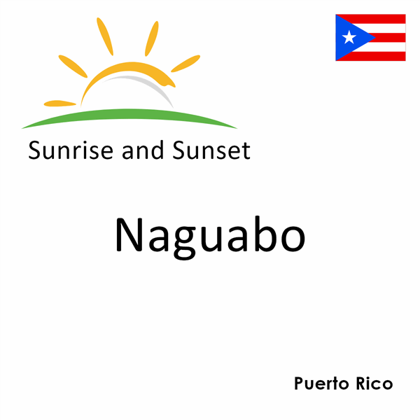 Sunrise and sunset times for Naguabo, Puerto Rico