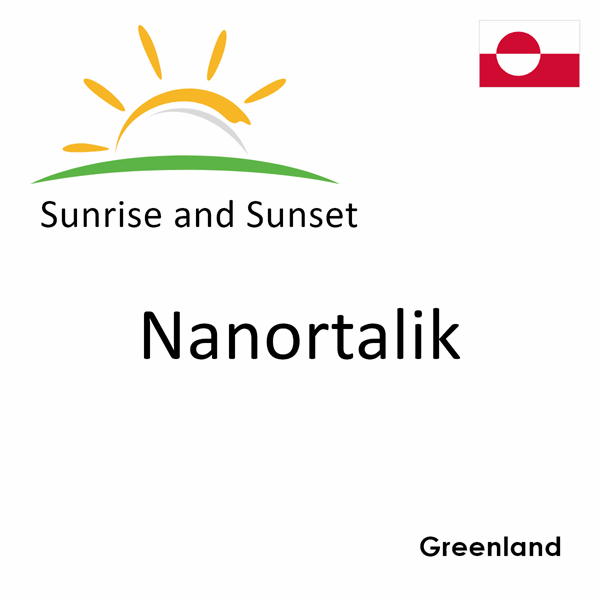 Sunrise and sunset times for Nanortalik, Greenland