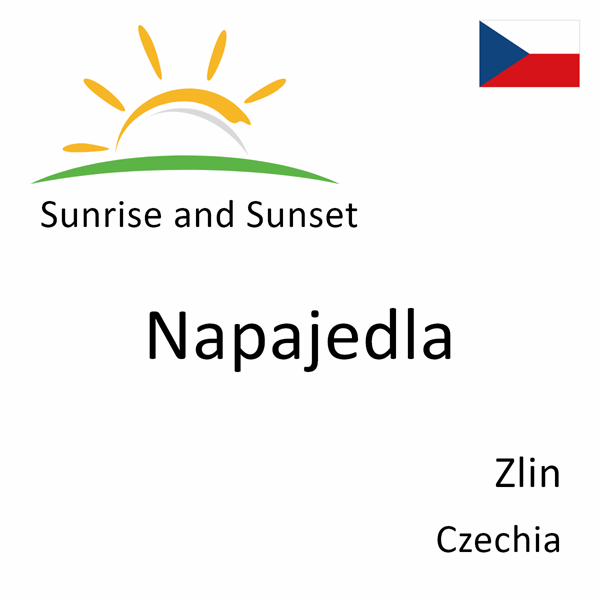 Sunrise and sunset times for Napajedla, Zlin, Czechia