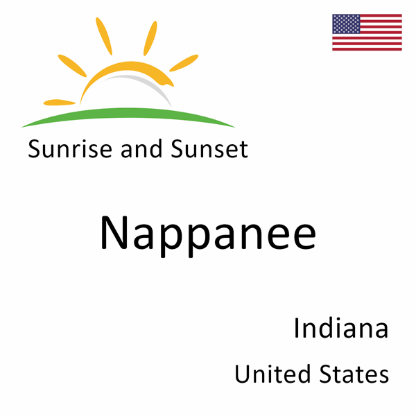 Sunrise and sunset times for Nappanee, Indiana, United States