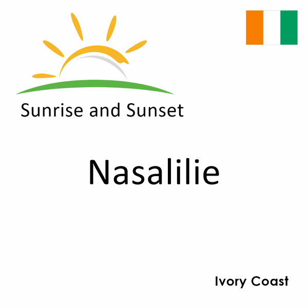 Sunrise and sunset times for Nasalilie, Ivory Coast