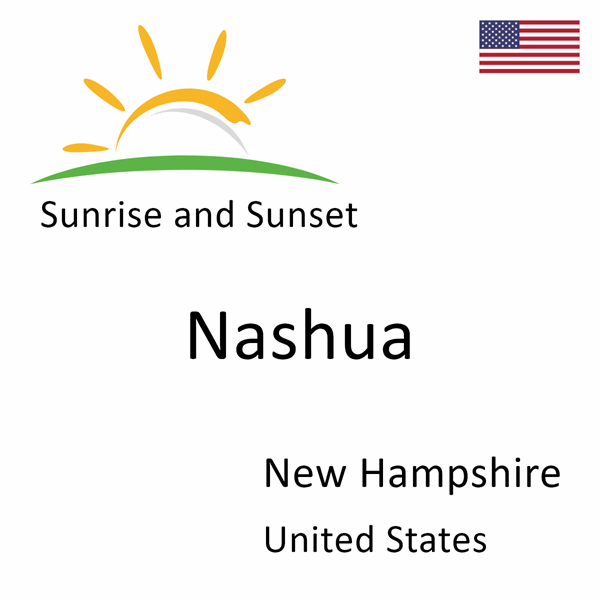 Sunrise and sunset times for Nashua, New Hampshire, United States