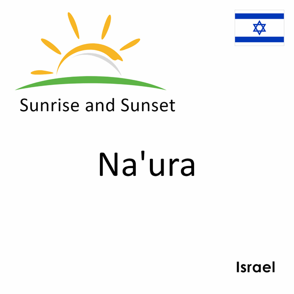 Sunrise and sunset times for Na'ura, Israel