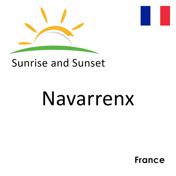 Sunrise and sunset times for Navarrenx, France