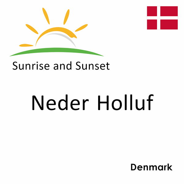 Sunrise and sunset times for Neder Holluf, Denmark