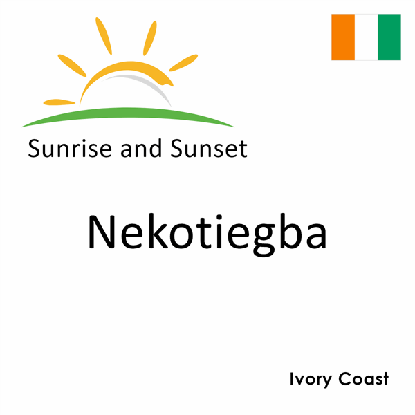 Sunrise and sunset times for Nekotiegba, Ivory Coast