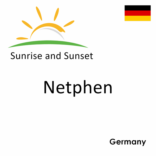 Sunrise and sunset times for Netphen, Germany