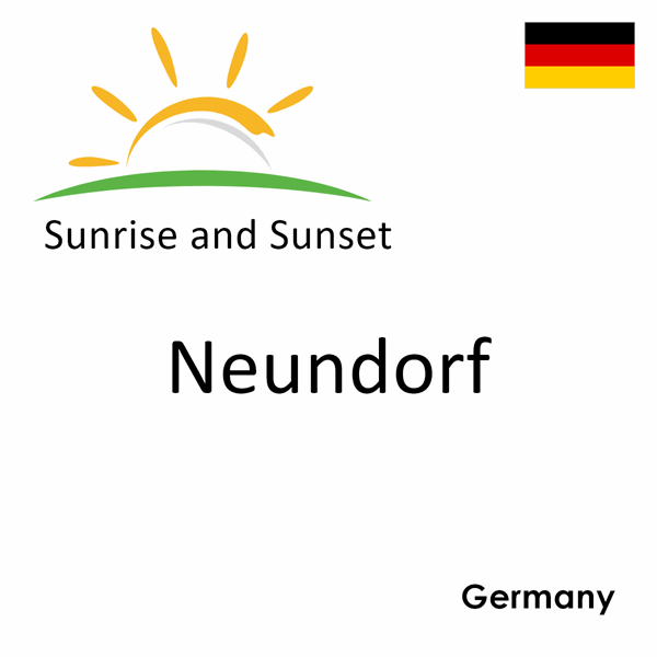 Sunrise and sunset times for Neundorf, Germany