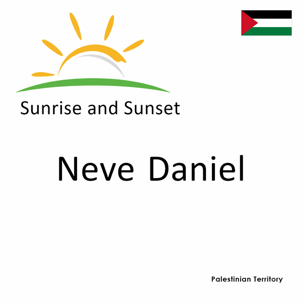 Sunrise and sunset times for Neve Daniel, Palestinian Territory