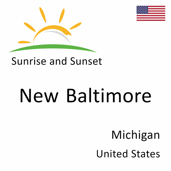 Sunrise and sunset times for New Baltimore, Michigan, United States