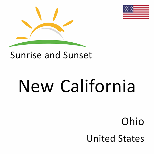 Sunrise and sunset times for New California, Ohio, United States