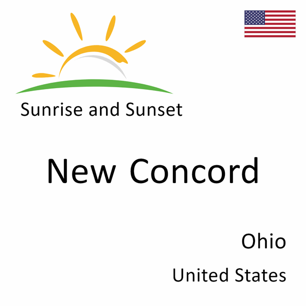 Sunrise and sunset times for New Concord, Ohio, United States